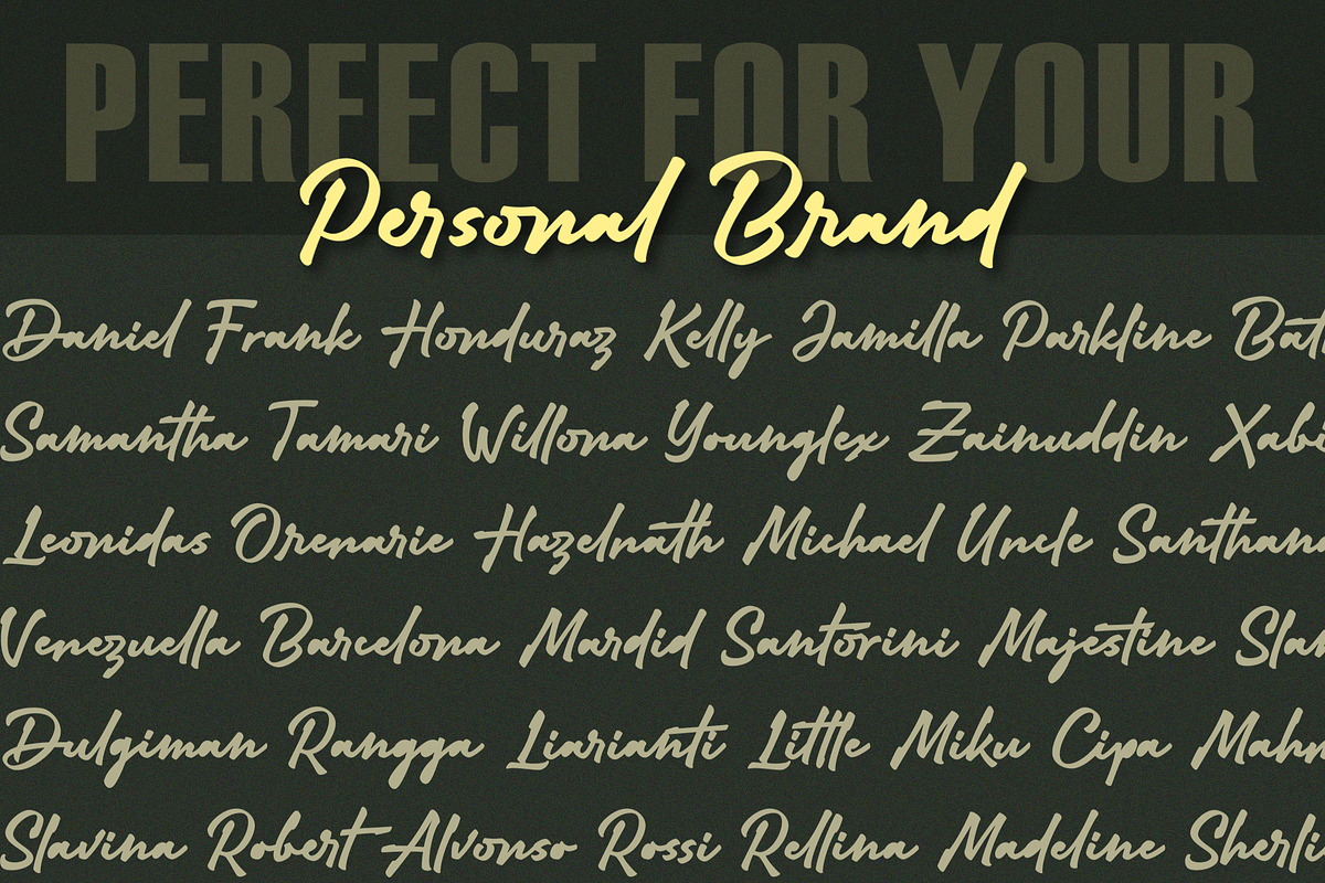 Adelina Camarie /Bold Signature Font preview 8
