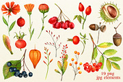 Autumn watercolor set, an Illustration by Nastilustra (Thumbnail 3 of 7)