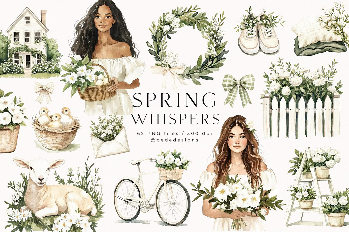 Spring Whispers, a Seasonal Illustration by PeDe Designs (Photo 2 of 25)