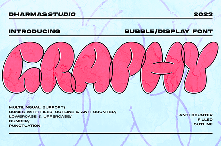 Graphy - Bubble Family Font, a Handwritten Font by Dharmas Studio
