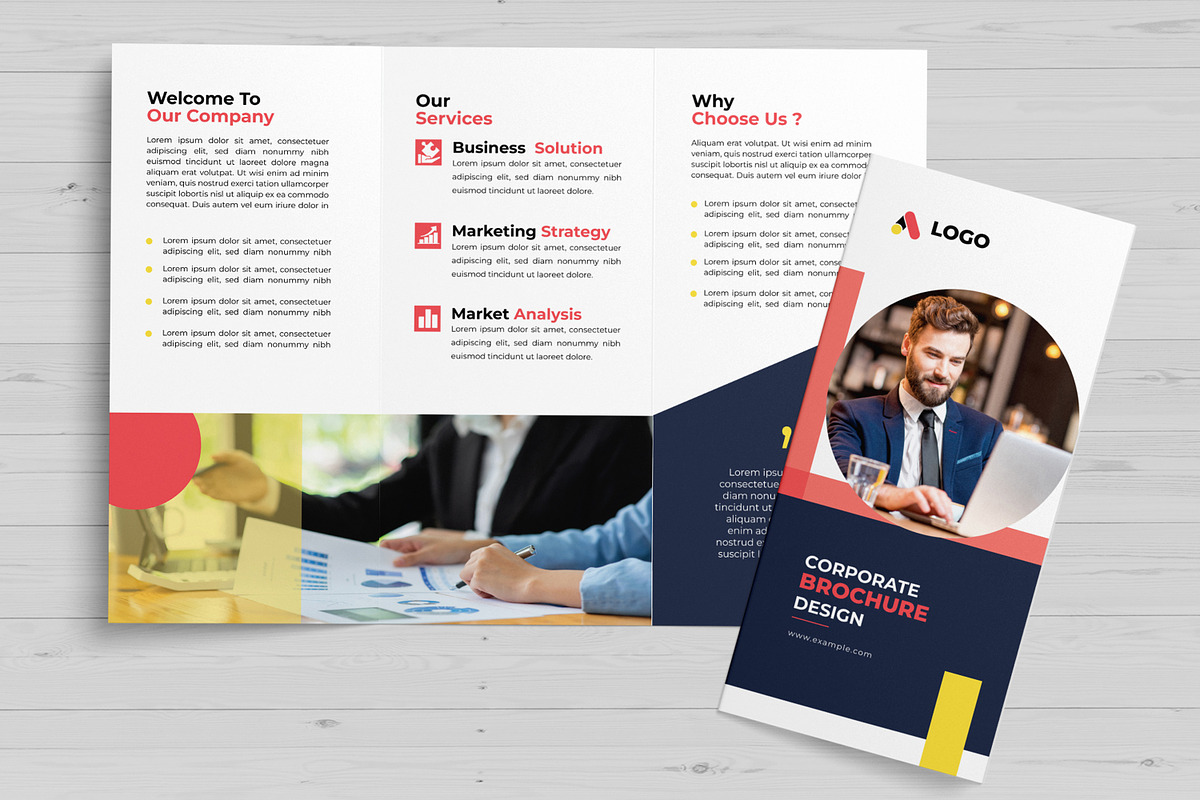 Tri-fold Brochure Design Template, a Brochure Template by MightyDesign (Photo 2 of 7)