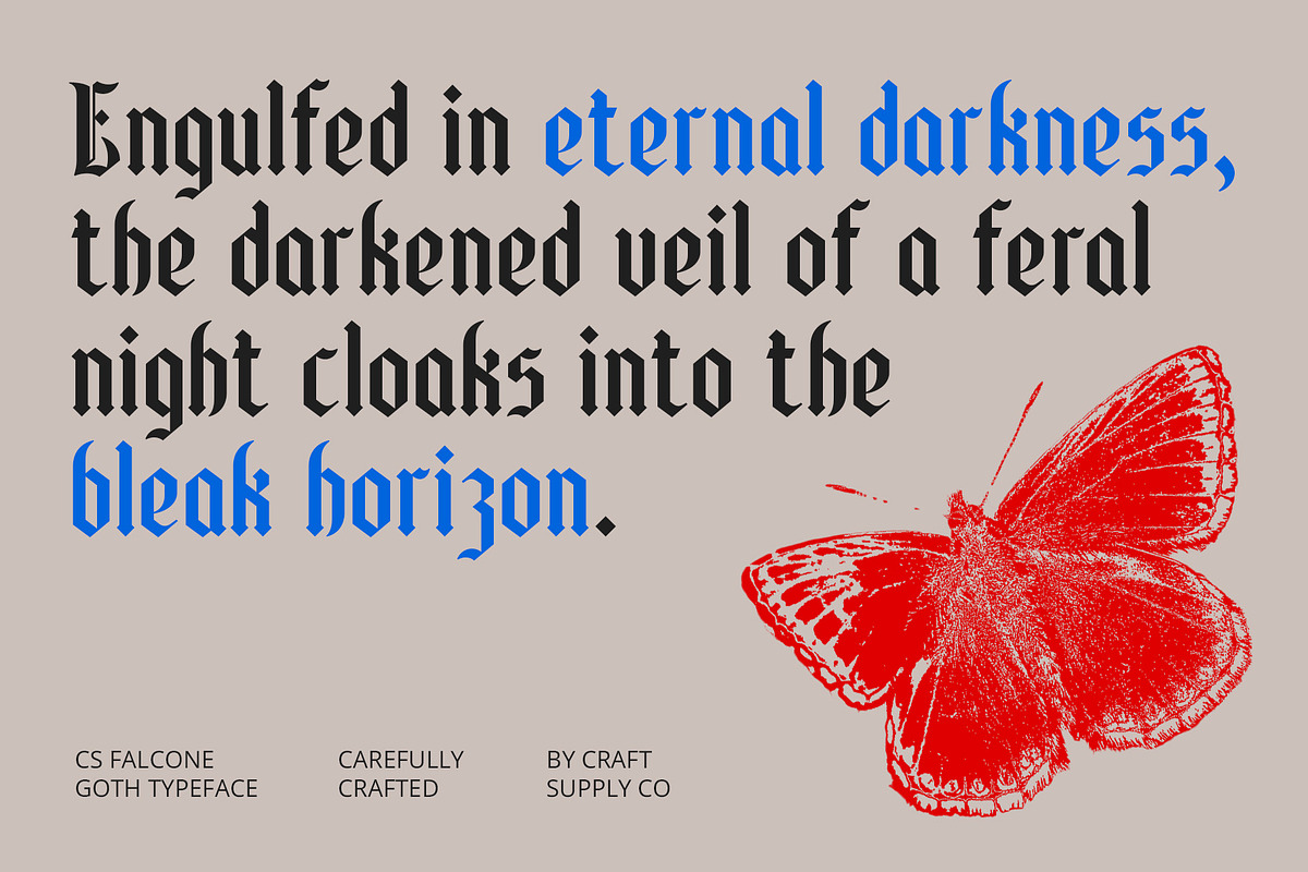 CS Falcone – Gothic Font, a Blackletter Font by Craft Supply Co. (Photo 6 of 8)