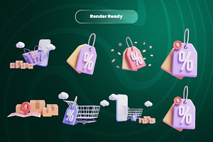 Online Shopping Service 3d Icon