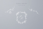 Floral wreath, flower monogram frame, an Illustration by Summer Nightingale Art (Thumbnail 2 of 8)