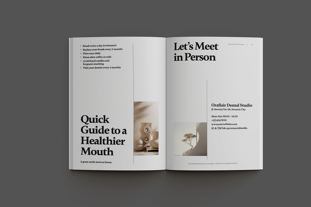 Simple Dental Clinic Brochure, a Brochure Template by Neermana (Photo 9 of 10)