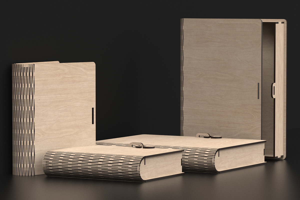 A4 & A5 Book Box Laser Cutting Files, an Object Graphic by ThemeXDigital (Photo 2 of 9)