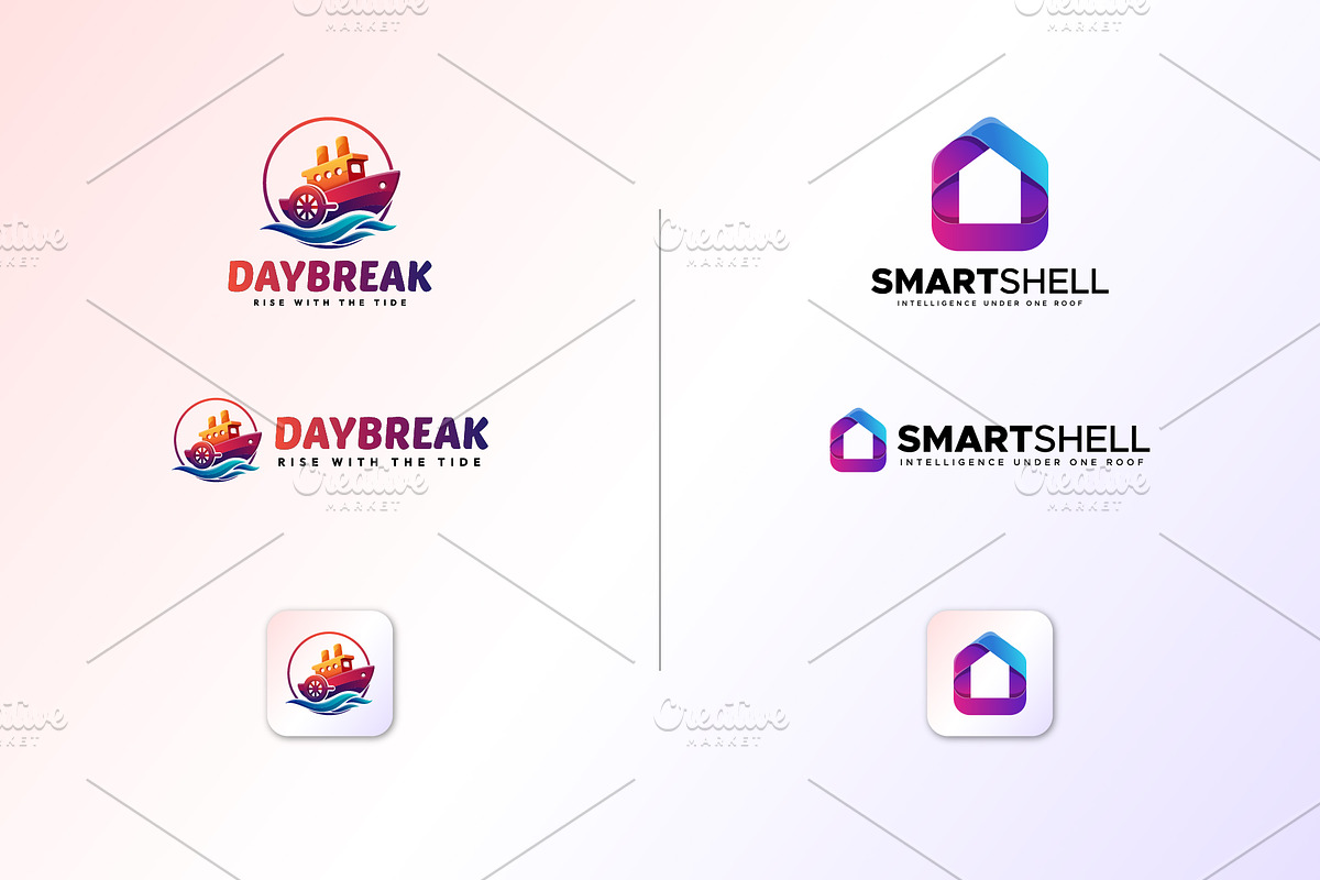 10 Vibrant 3D Gradient Logo Pack, a Branding & Logo Template by AmmarZahoor (Photo 8 of 10)