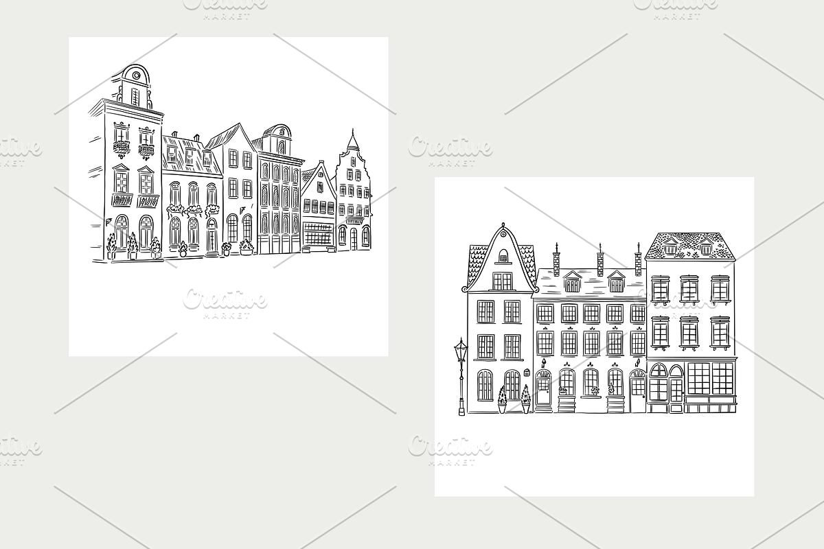 Architecture Procreate stamp brushes, a Brush Add-On by Veronika Gotovceva (Photo 9 of 9)