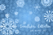 Snowflakes Vector Collection, a Background Graphic by Elinorka (Thumbnail 1 of 4)