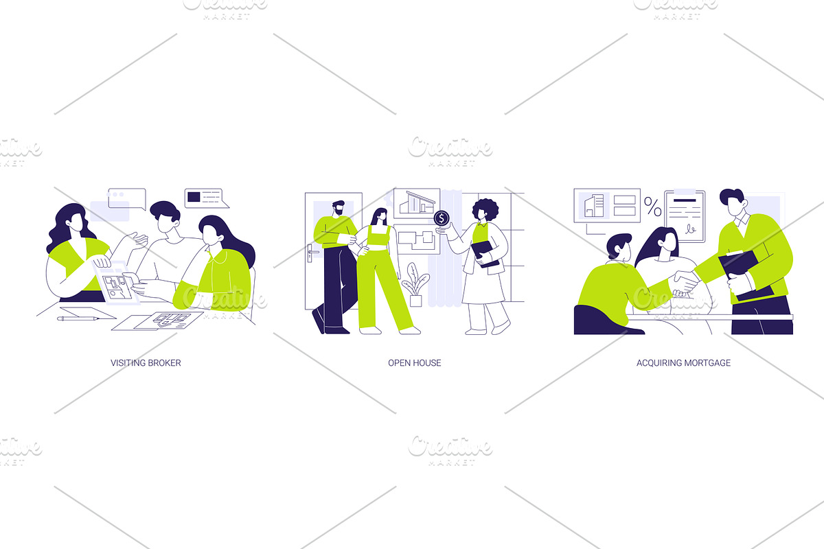 Real estate broker isolated cartoon, a Finance Illustration by Visual Generation