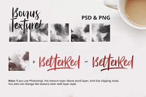 Bitter Rose - Brush Font TEXTURES