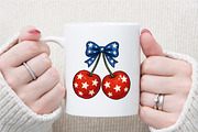 4th of July Coquette Cherry Bow, an Illustration by Sublimation Artist (Thumbnail 3 of 9)