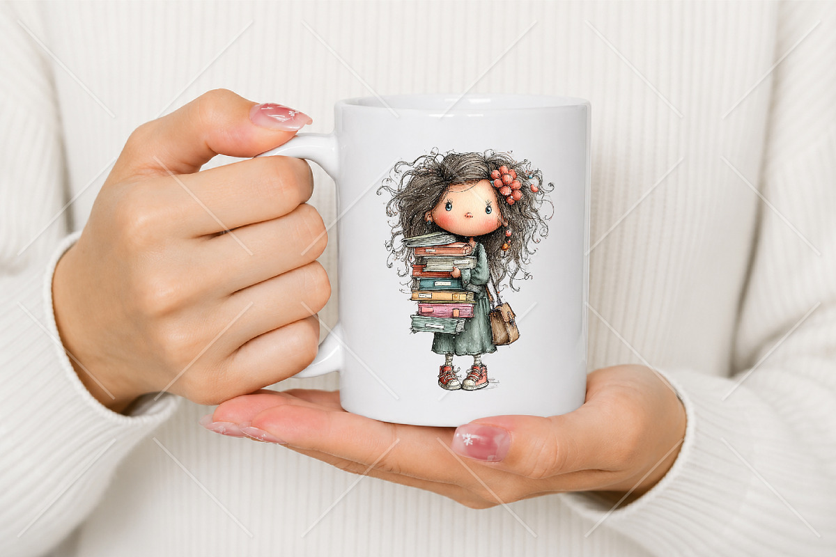 Whimsical Back to School Girl PNG, a Seasonal Illustration by Canvas Craft (Photo 9 of 10)