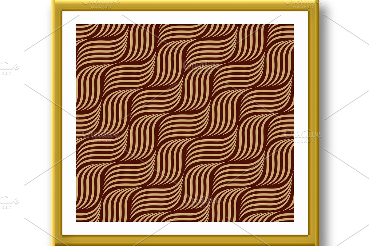 The geometric pattern with wavy, a Decorative Illustration by RODINA (Photo 2 of 3)