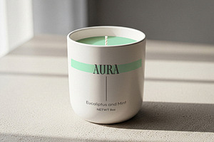 Scented Candle Mockup, a Cups & Container Mockup by Designer Dude