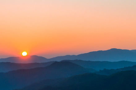 Sunrise on mountain featuring autumn, background, and beautiful