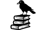 Raven on Books SVG Bundle, an Object Graphic by Designer_Momina (Thumbnail 15 of 19)