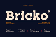 Bricko – A Bold Modern Slab Serif, a Slab Serif Font by roomspace creative lab (Thumbnail 1 of 15)