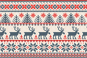 Christmas seamless knitted patterns, a Pattern Graphic by VasilkovS (Thumbnail 4 of 5)