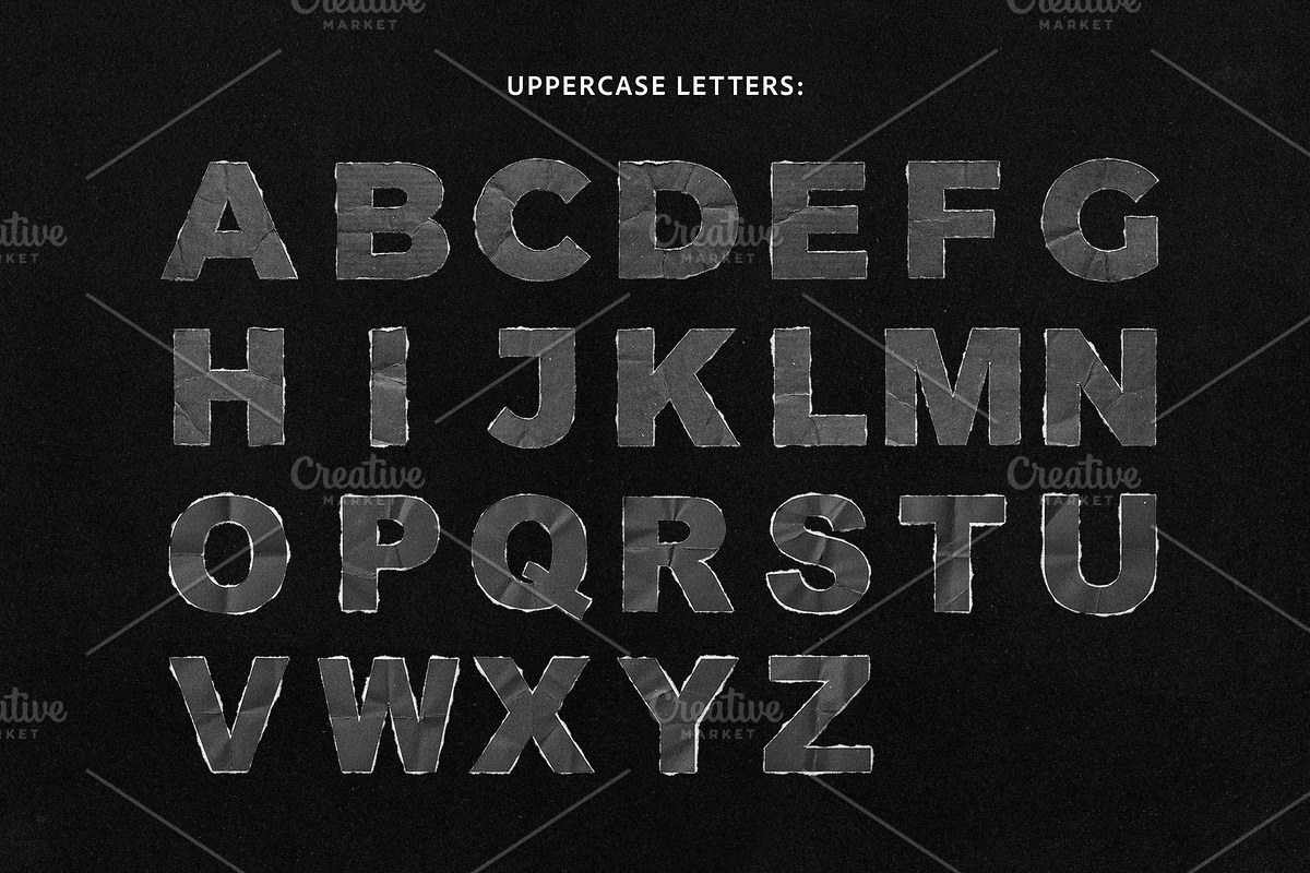 Cutout Paper Letter, Number, Symbols, an Object Graphic by smishura (Photo 2 of 6)