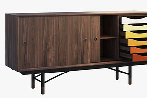 1955 Sideboard 3d Model