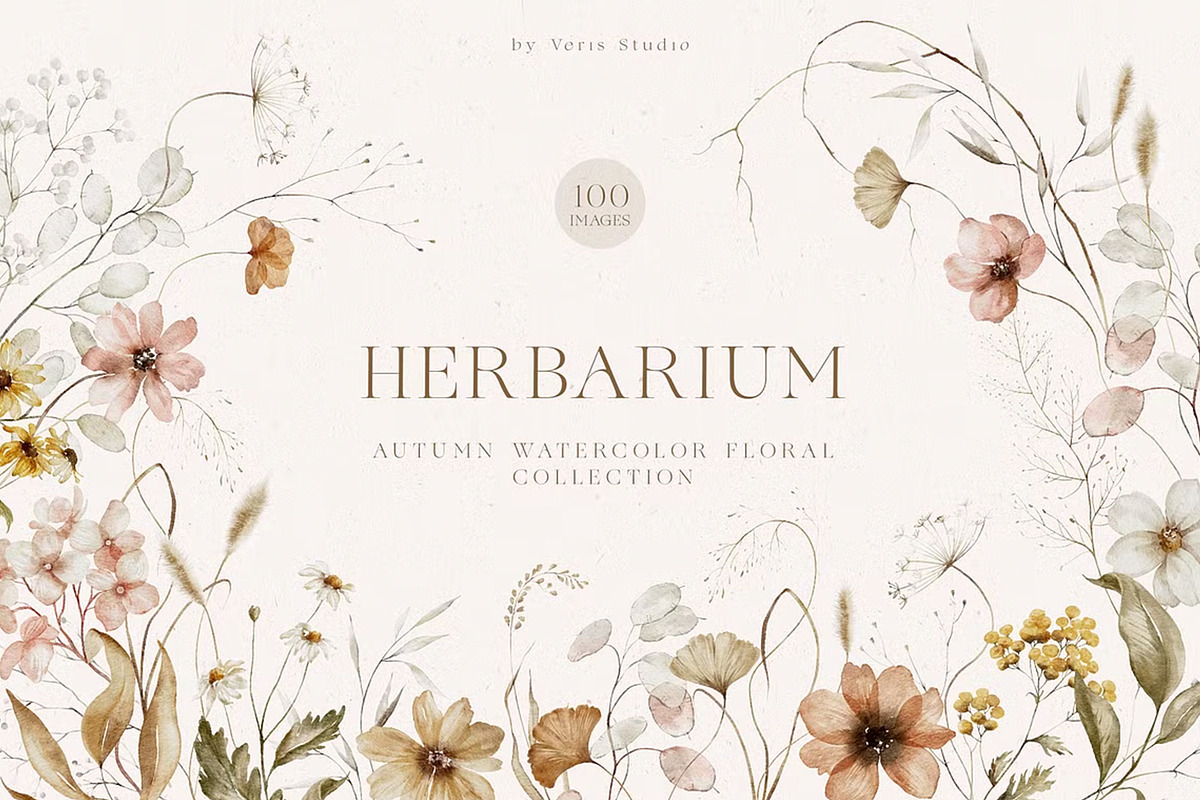 BUNDLE Watercolor Floral Graphic, a Decorative Illustration by Veris Studio (Photo 34 of 43)