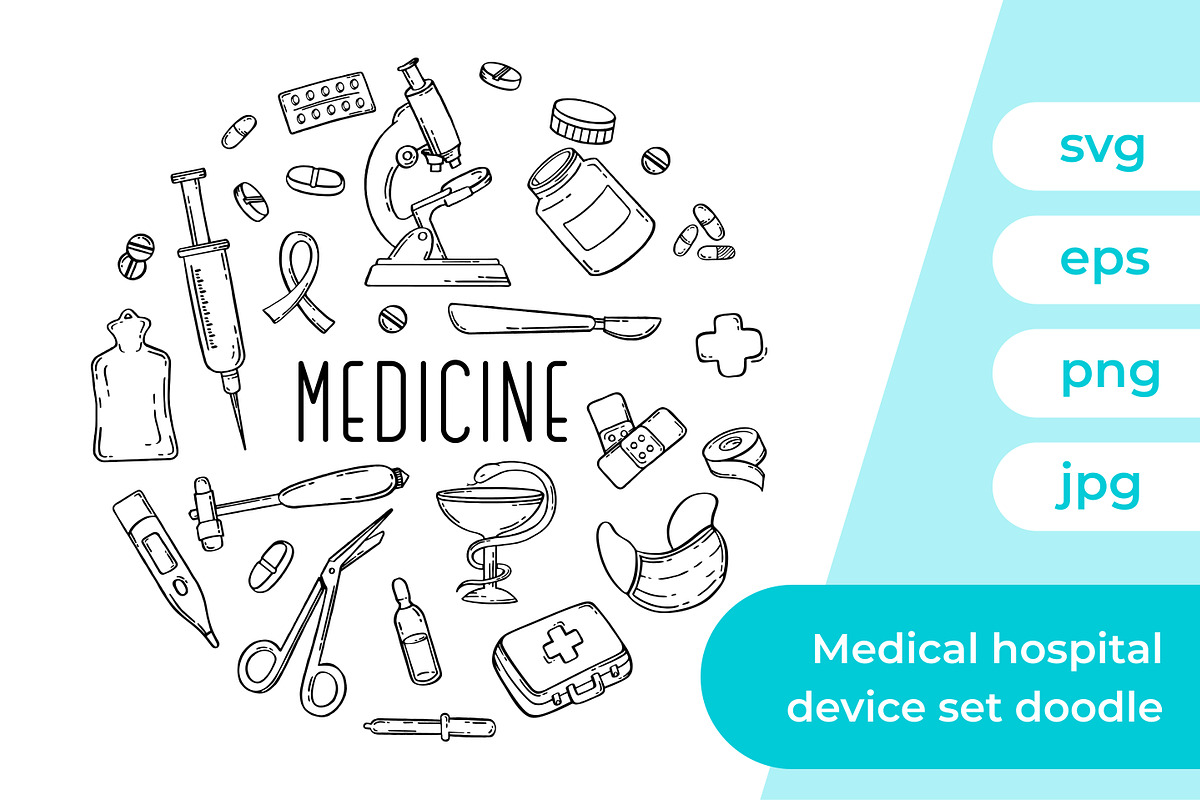 Medical Hospital Device Set of Drawi, a Decorative Illustration by Shmakova Art (Photo 1 of 3)