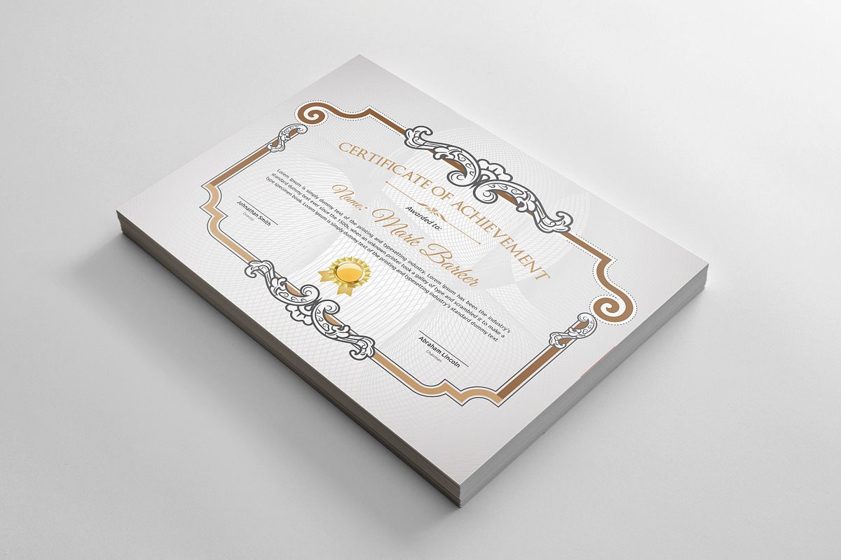 Vintage Certificate Bundle - MS Word, a Stationery Template by Curve Design (Photo 5 of 27)