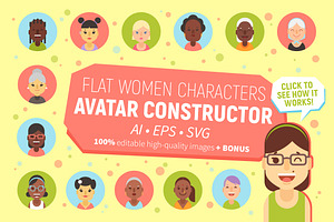 Women Characters Avatar Constructor 
