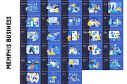 Memphis Business, vector illos, a Templates & Theme by Grivina's shop (Thumbnail 21 of 27)