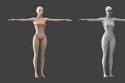 Stylized Female 01 T-Pose Base Mesh, a Characters & Person 3D Model by VK Studio (Thumbnail 3 of 28)