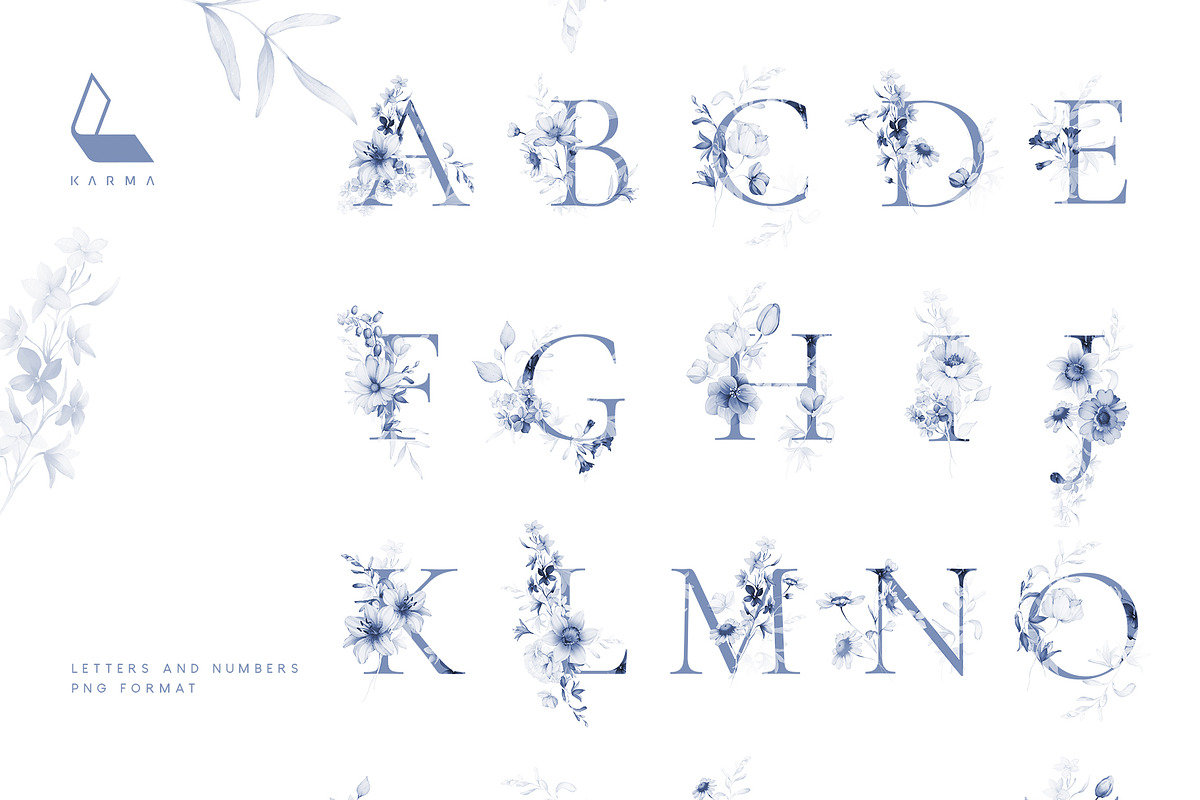 Gwinnett | Indigo | Botanical set, a Decorative Illustration by Karma (Photo 10 of 16)