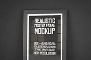 Realistic Poster Frame Mockup, a Print Template by Franklin Design (Thumbnail 1 of 4)