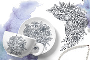 Chrysanthemum vector set, a Decorative Illustration by Molly art (Thumbnail 6 of 11)