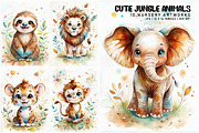 Cute Jungle Animals, a Decorative Illustration by Digital Art Creations (Thumbnail 2 of 6)
