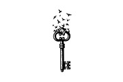 50 Flying Keys Silhouette Vector Bun, an Illustration by Designs_River (Thumbnail 11 of 51)