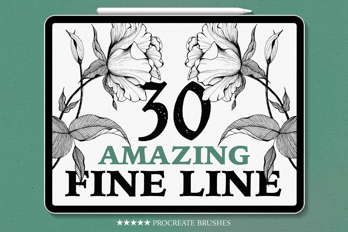 Amazing Fine Line Brushes Procreate, a Brush Add-On by Easy Procreate (Photo 1 of 10)