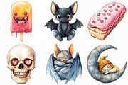 Watercolor Hand Drawn Cute Halloween, an Illustration by Craft Nest (Thumbnail 3 of 6)