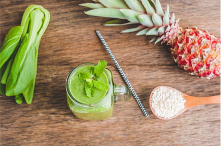 Mason jar mugs filled with green, a Food & Drink Photo by Elizaveta Galitskaya