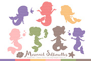 Mermaid Silhouettes in Wildflowers, an Illustration by Amanda Ilkov (Thumbnail 1 of 3)