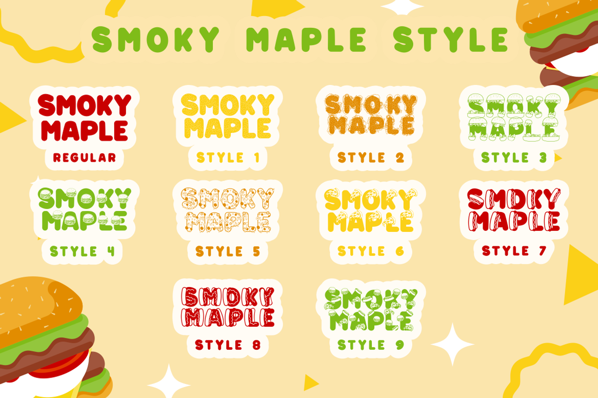 Smoky Maple - Display Burger Font, a Font by PutraCetol Studio (Photo 8 of 11)