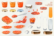Apricot Jam & Juice, watercolor, a Food Illustration by EL_SUHOVA (Thumbnail 2 of 14)