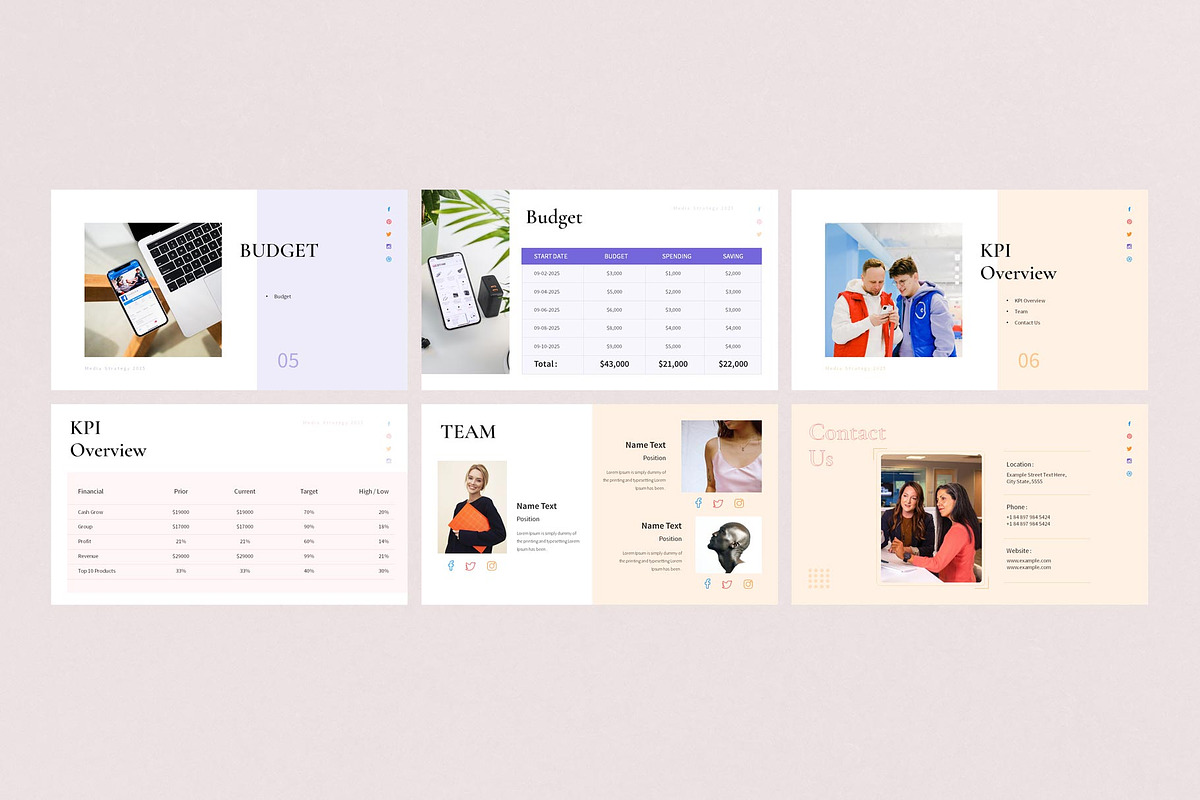 Social Media Strategy Template, a Presentation Template by E-Type (Photo 5 of 5)