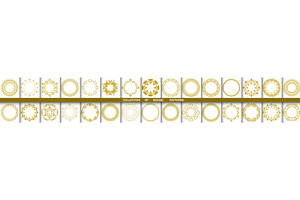 Vintage Big Set of Round Vector, an Illustration by FineArtStudio