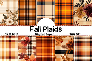Fall Plaids Digital Paper