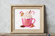 Merry & Bright Pink Coffee PNG, an Illustration by Creative Art (Thumbnail 2 of 6)