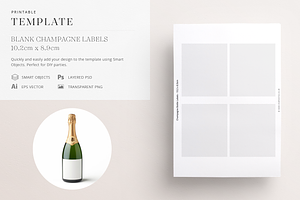 Champagne Bottle Label Template