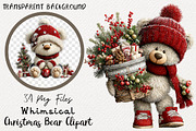 Whimsical Christmas Bear Clipart, a Transportation Illustration by Digital Artistic99 (Thumbnail 1 of 7)