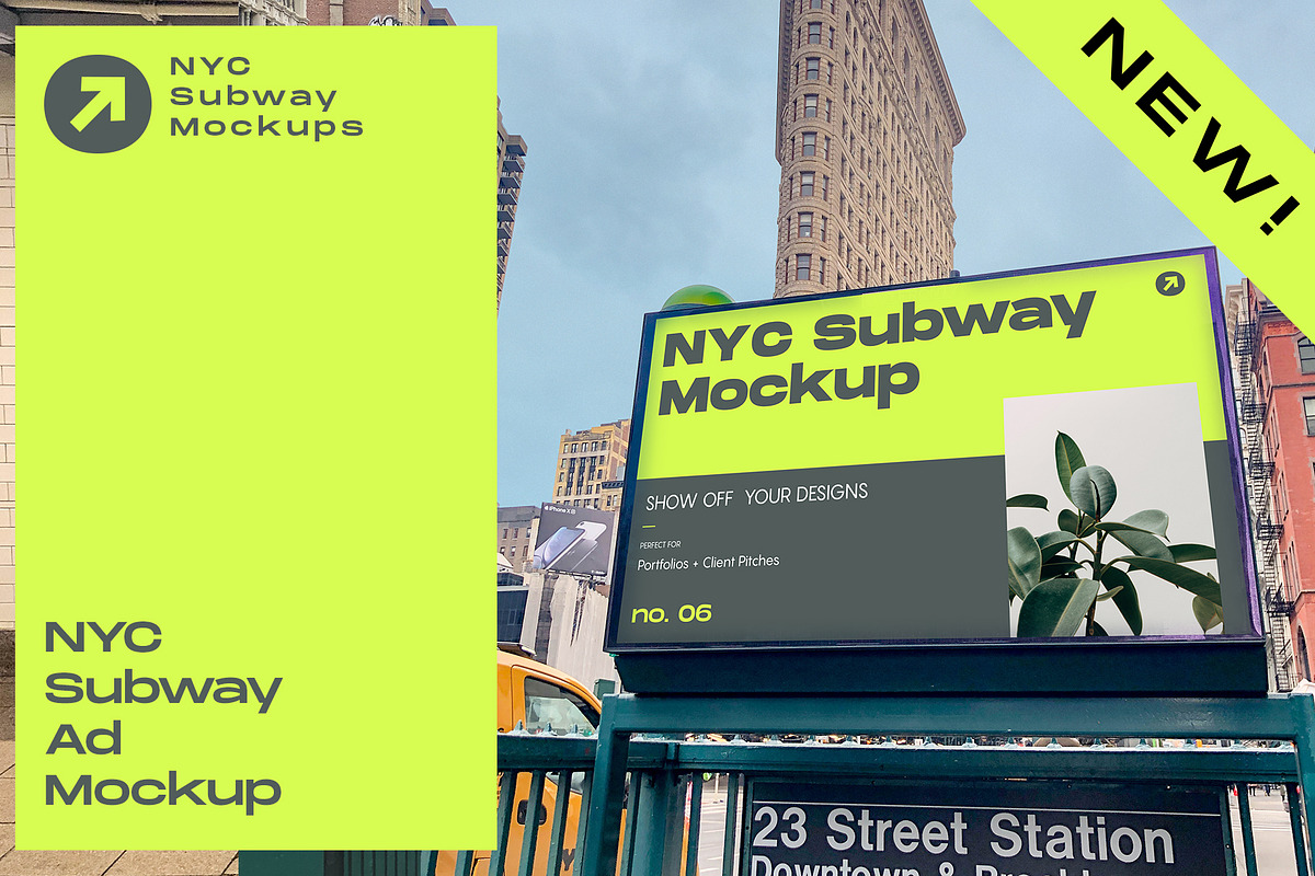 NYC Subway Billboard Mockup, an Advertising Mockup by NYC Billboard Mockups (Photo 1 of 2)
