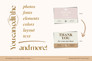 Beauty Thank You Cards Templates, a Card Template by Hell Yeah Designs (Thumbnail 6 of 6)